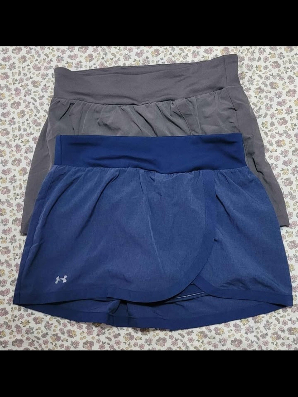 Under Armour Women's Navy and Gray Athletic Skorts Duo